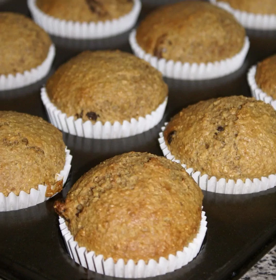 Zdrowe muffinki z mąki razowej z siemieniem lnianym