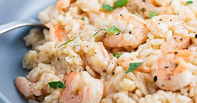 Fit risotto z krewetkami