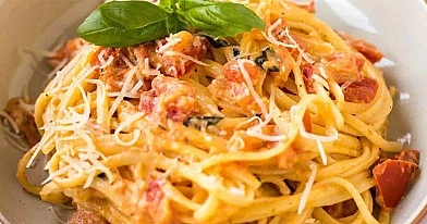 Spaghetti carbonara z mascarpone