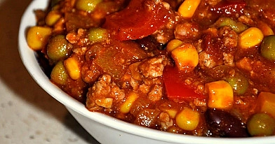 Meksykańskie chilli con carne z mięsem mielonym